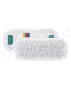 Wet-system flat mop polyester/cotton 40x14cm, white