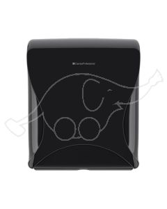 BulkySoft Essentia Maxi Jumbo Toilet Tissue Dispenser, black