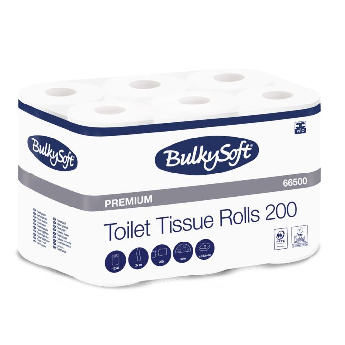 Tualettpaber, 2-kihiline, valge 100% puhas tselluloos